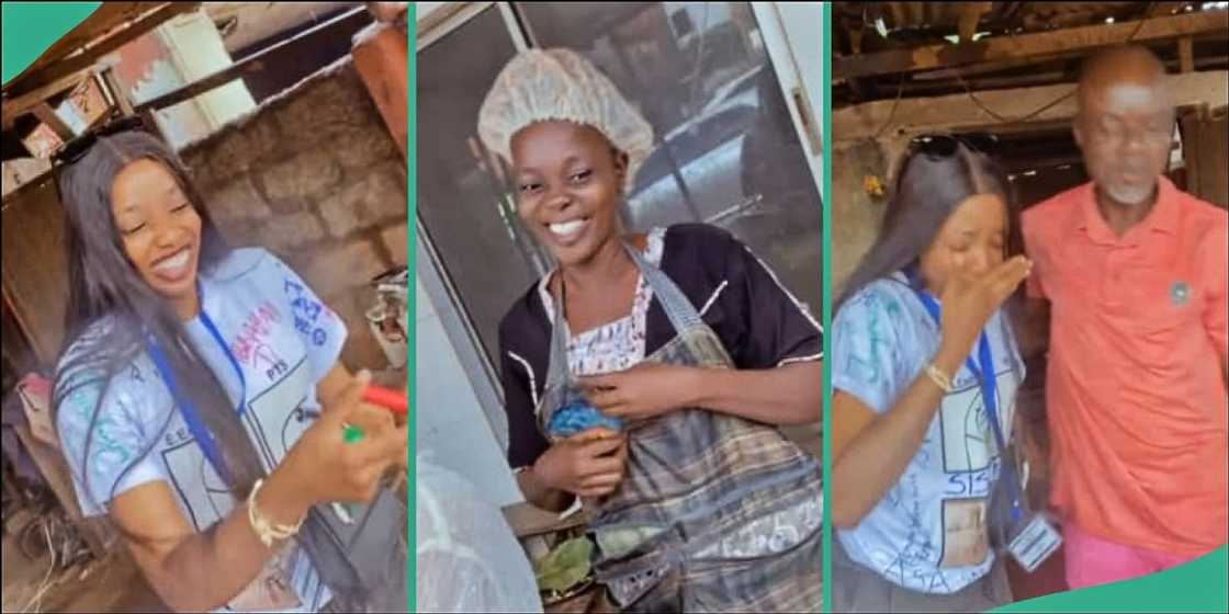 Female graduate honours parents after graduating from school Female graduate honours parents after graduating from school