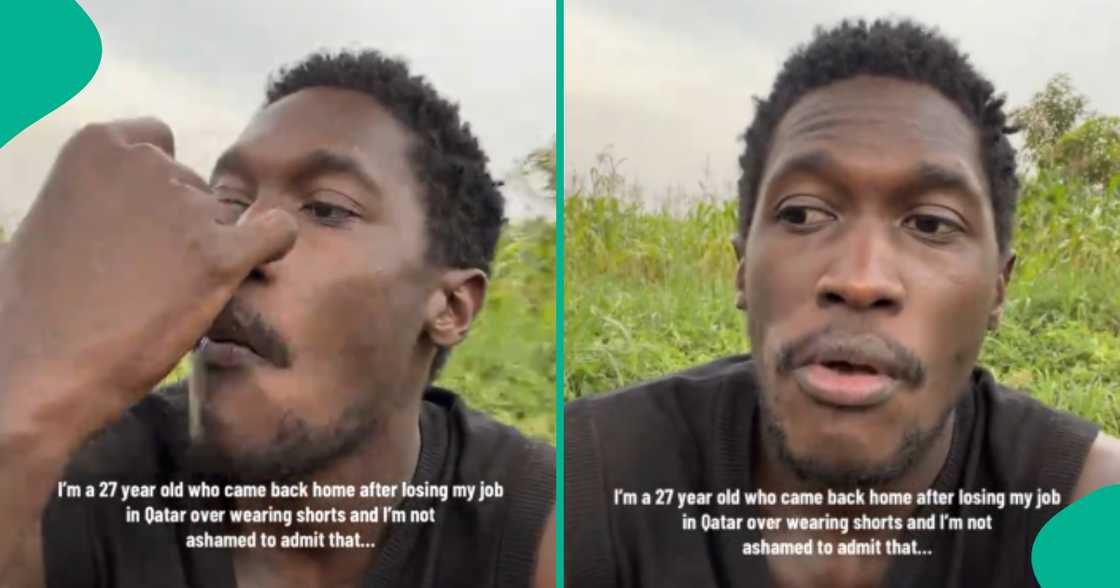 Man opens up as he returns home empty-handed after working abroad for years Man opens up as he returns home empty-handed after working abroad for years