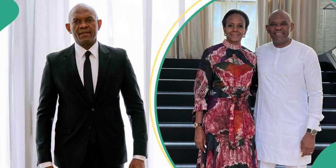 Tony Elumelu shares old picture. Tony Elumelu shares old picture.