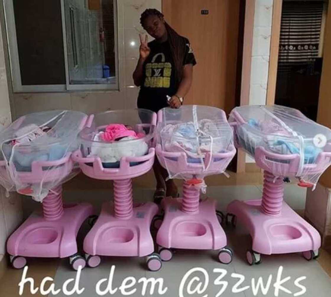 Nigerian mum with a set of quadruplets celebrates their first birthday with beautiful photos