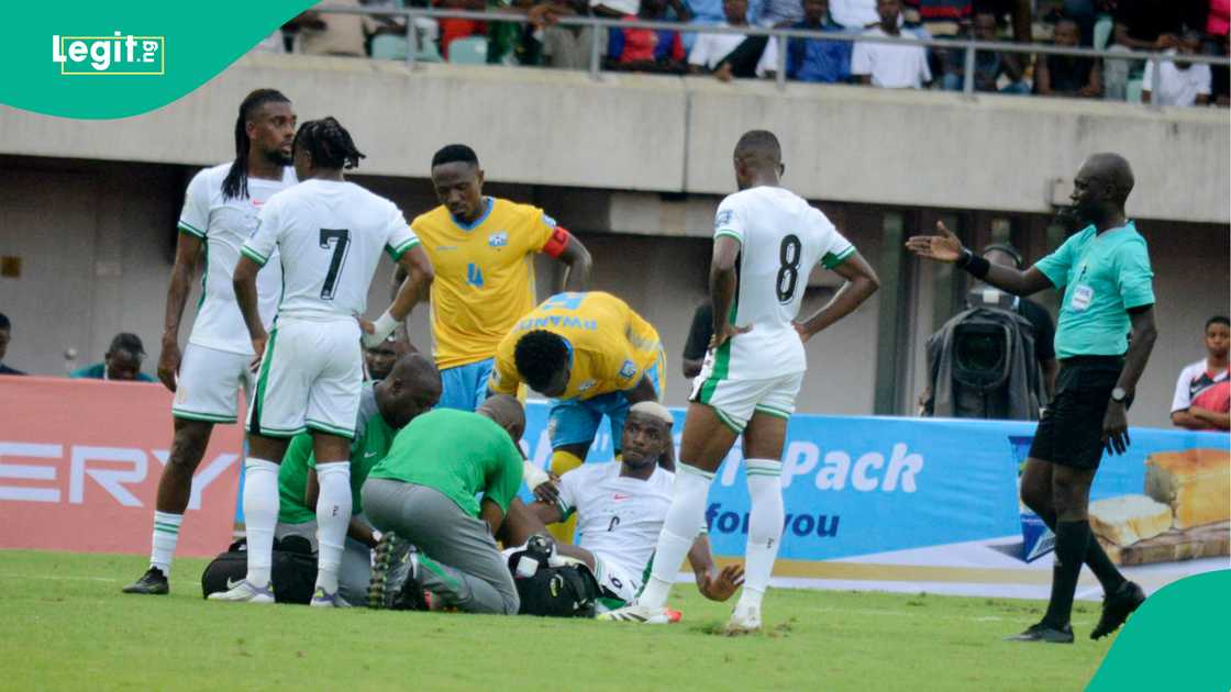 Alex Iwobi, Ademola Lookman, Victor Osimhen, Alhadi Allaou Mahamat, Super Eagles, Nigeria, Rwanda. Alex Iwobi, Ademola Lookman, Victor Osimhen, Alhadi Allaou Mahamat, Super Eagles, Nigeria, Rwanda.