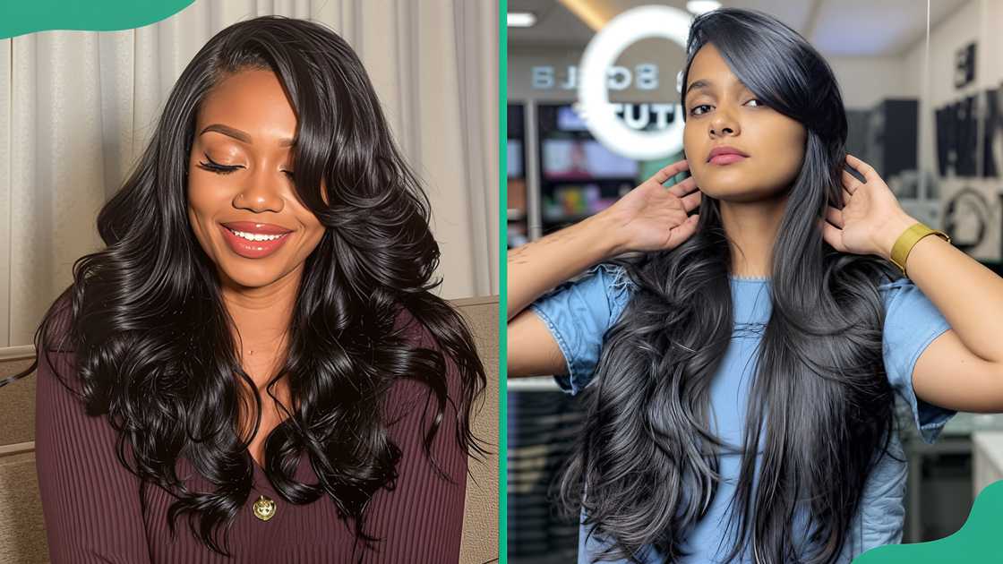 Side-swept bangs Side-swept bangs