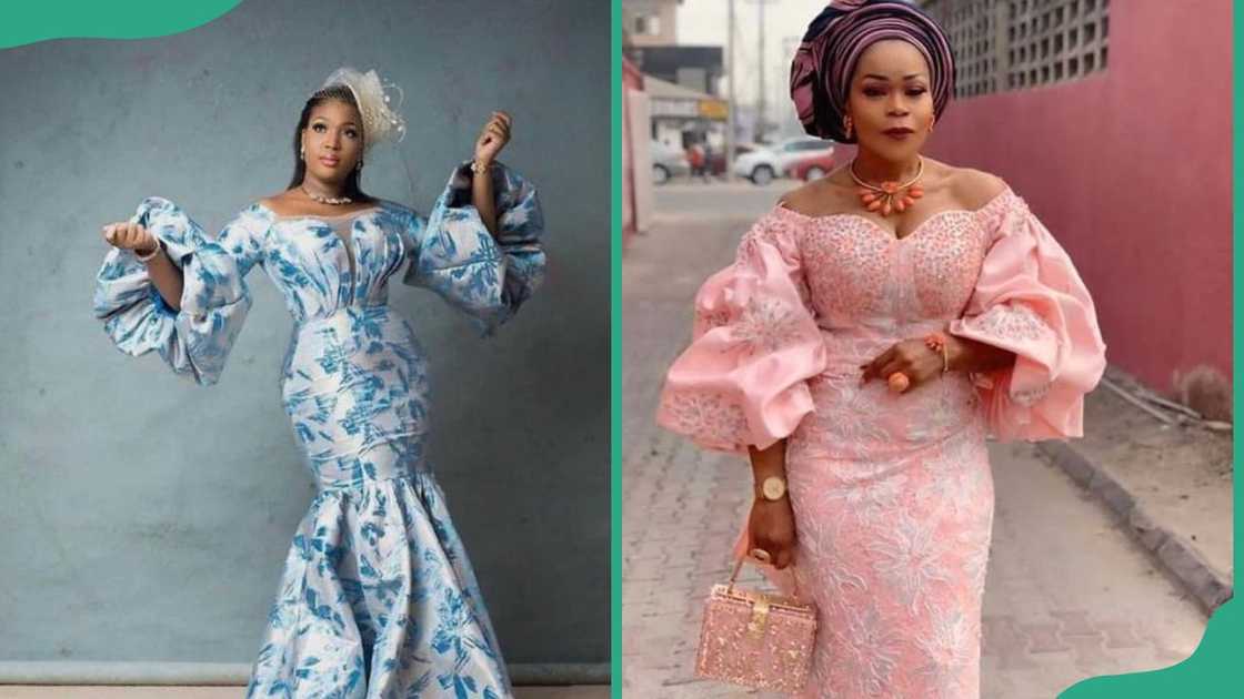 Bishop Sleeve Ankara gowns Bishop Sleeve Ankara gowns