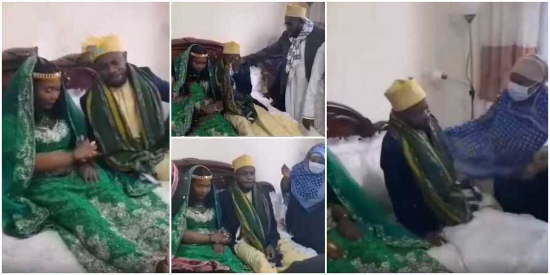 Bidiyon Ango Yana Sharɓar Kuka a Yayin Da Iyayensa Da Surukansa Suka Raka Shi Ɗakin Amarya