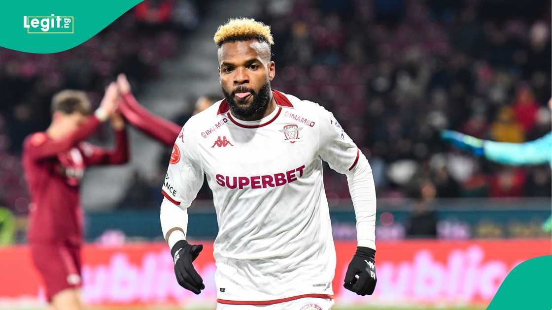 Aaron Boupendza, CFR Cluj, Rapid Bucuresti, Dr Constantin Radulescu Stadium, Romania. Aaron Boupendza, CFR Cluj, Rapid Bucuresti, Dr Constantin Radulescu Stadium, Romania.