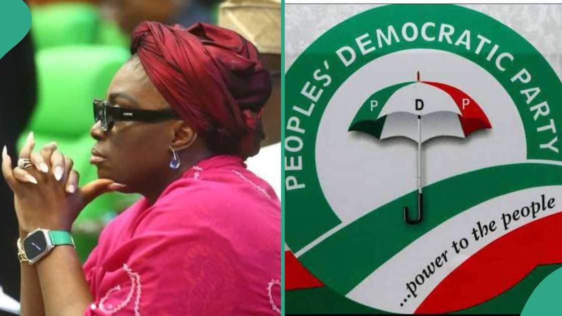 The PDP has declared that the seat of Erhiatake Ibori-Suenu, daughter of James Ibori, in the House of Representatives has become vacant the moment she left the party for the APC. The PDP has declared that the seat of Erhiatake Ibori-Suenu, daughter of James Ibori, in the House of Representatives has become vacant the moment she left the party for the APC.