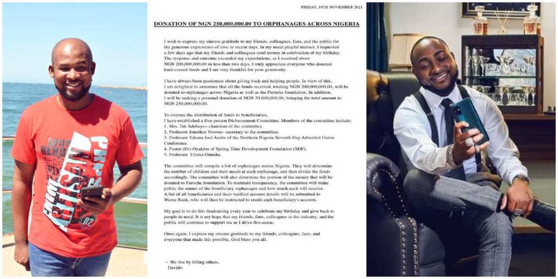 Reactions as big time businessman is set to gift Davido with rare coins worth millions of naira for his N251m donation