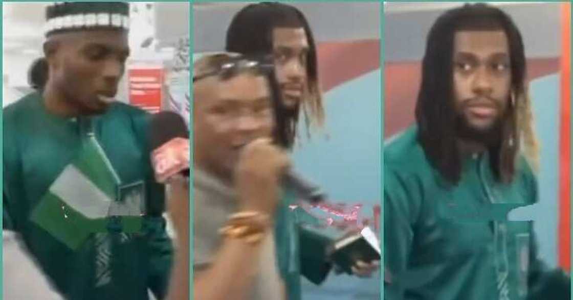 Watch moment Victor Osimhen and Alex Iwobi embarrassed a journalist