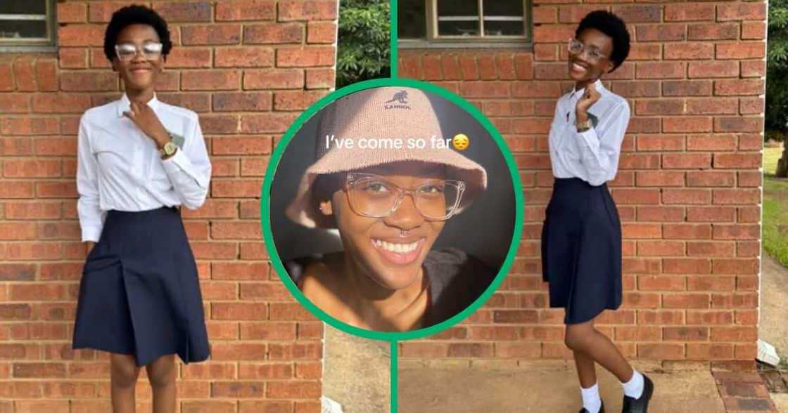 A young lady went back to grade 12 after dropping out of university. A young lady went back to grade 12 after dropping out of university.