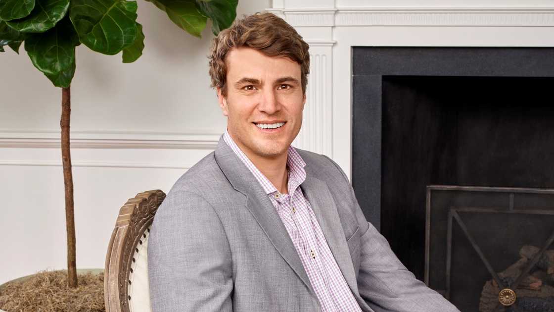 Shep Rose poses sitting for a Season 6 portrait in front of a fireplace. Shep Rose poses sitting for a Season 6 portrait in front of a fireplace.