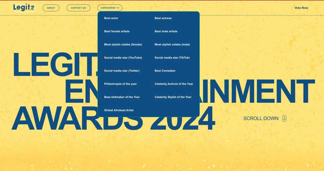 Legit.ng, entertainment awards, voting steps Legit.ng, entertainment awards, voting steps