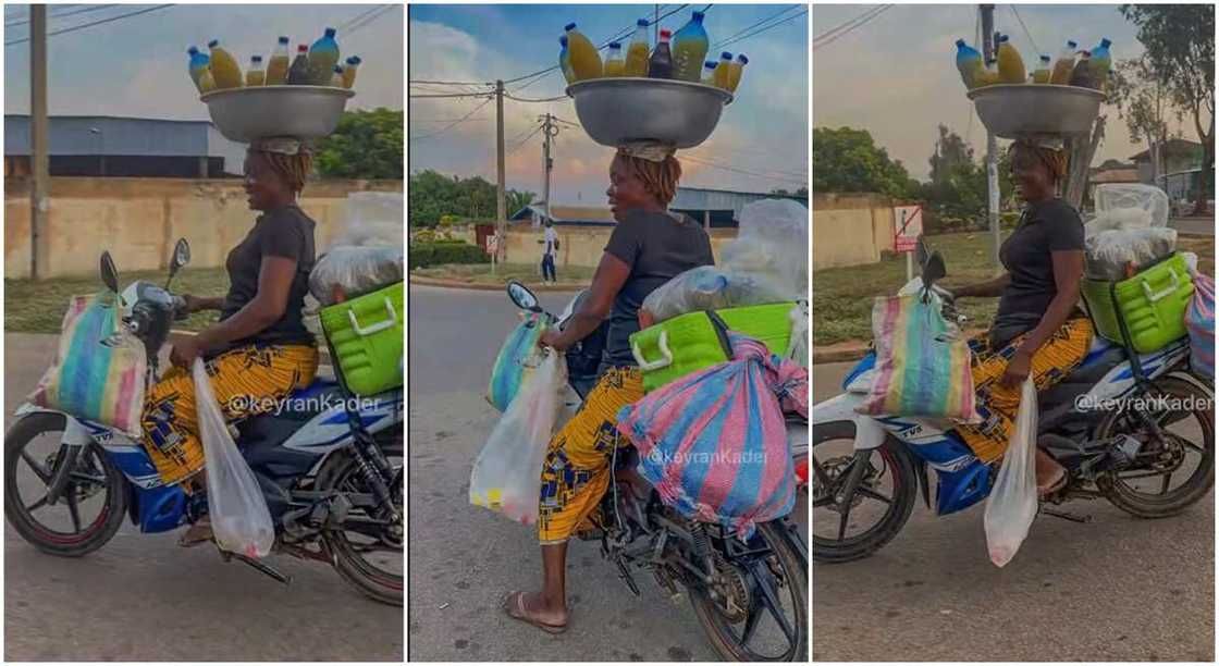Photos of agbo seller riding motorcycle. Photos of agbo seller riding motorcycle.