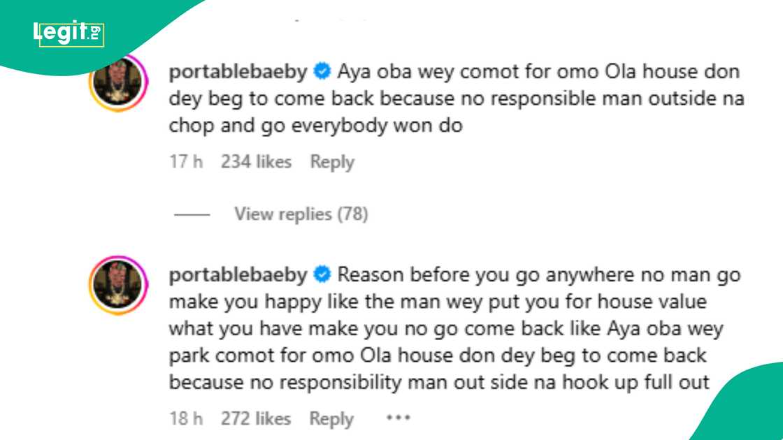 Portable floods Regina Daniels' Instagram page with advice.