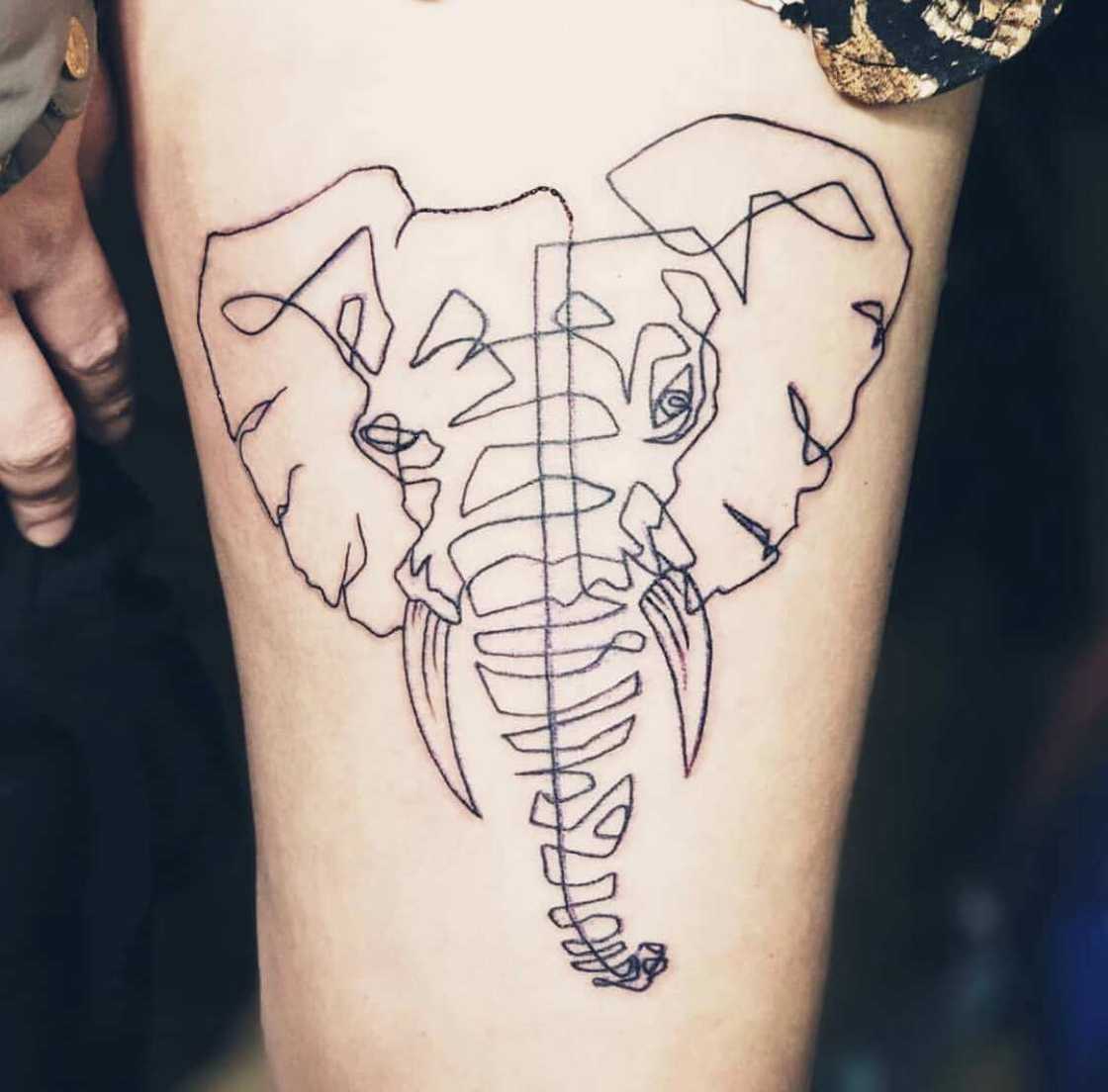 Thigh tattoo Thigh tattoo