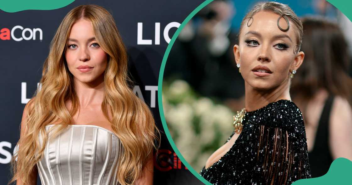 Sydney Sweeney poses connected  the reddish  carpet of CinemaCon 2025 successful  Las Vegas (L) and the 2025 Met Gala (R).