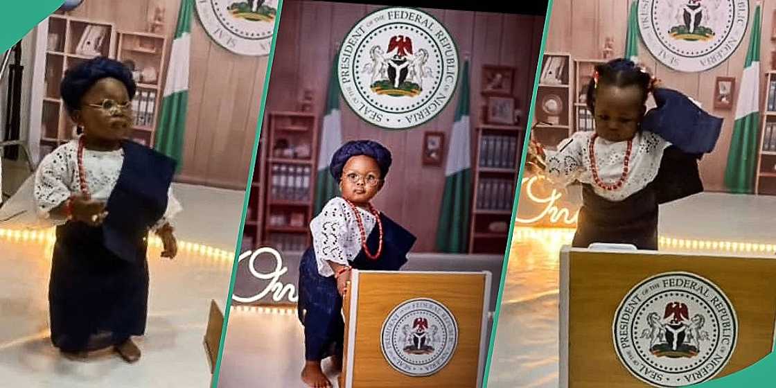 Little girl in native attire goes viral over presidential photo shoot Little girl in native attire goes viral over presidential photo shoot