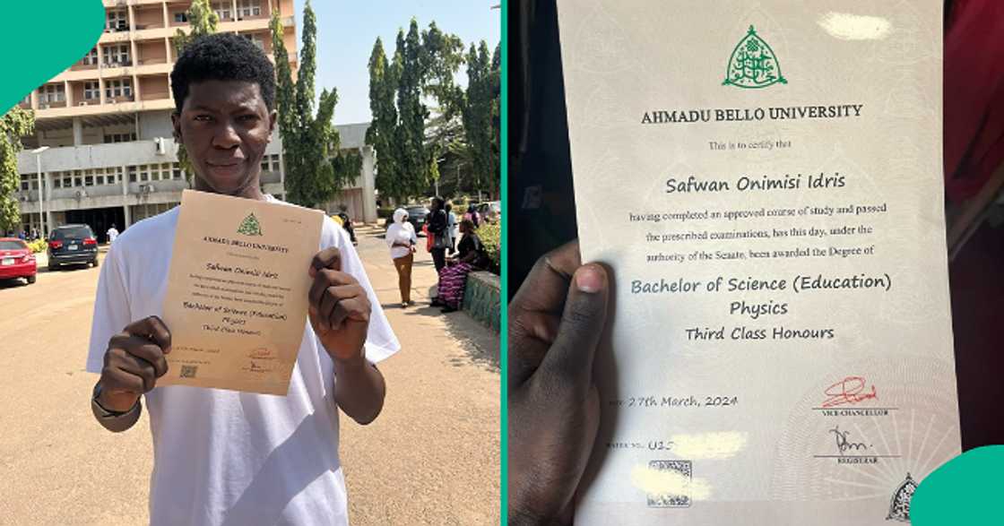 Graduate who hit third class honours posts his certificate.