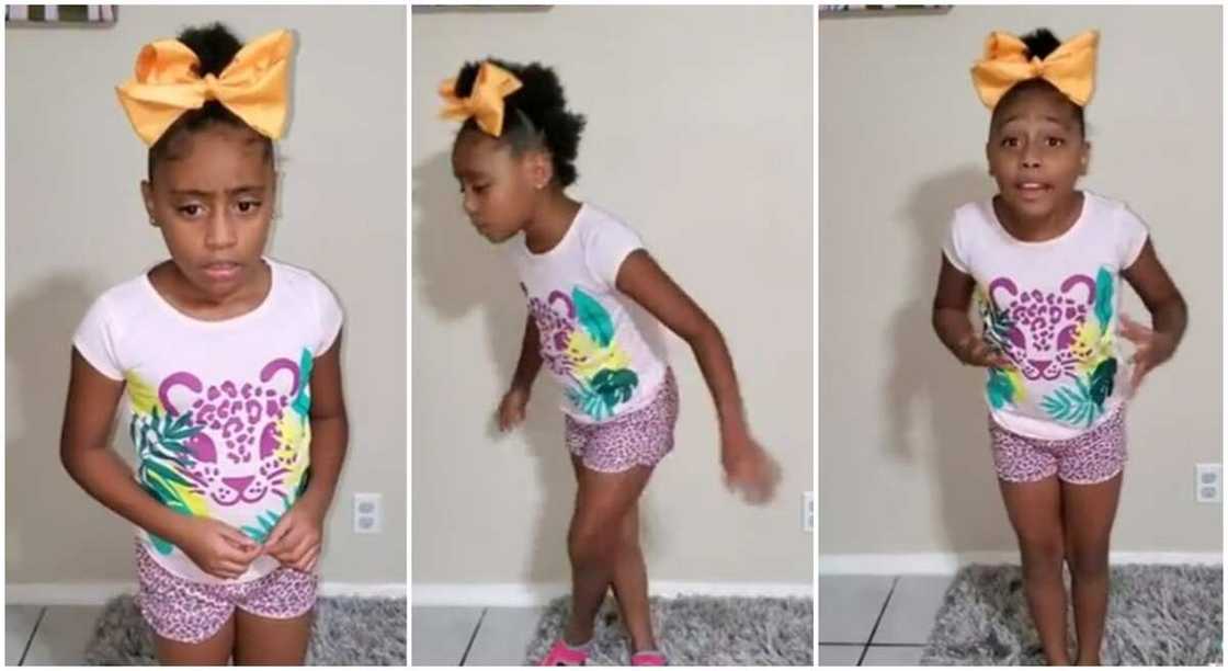 Photos of little black girl who refused to fight for her mother in a TikTok trend. Photos of little black girl who refused to fight for her mother in a TikTok trend.