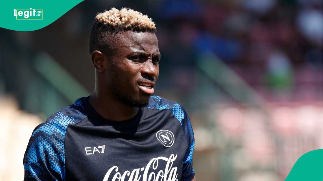 Victor Osimhen, Napoli, Castel di Sangros, Stadio Patini, Naples, Italy. Victor Osimhen, Napoli, Castel di Sangros, Stadio Patini, Naples, Italy.