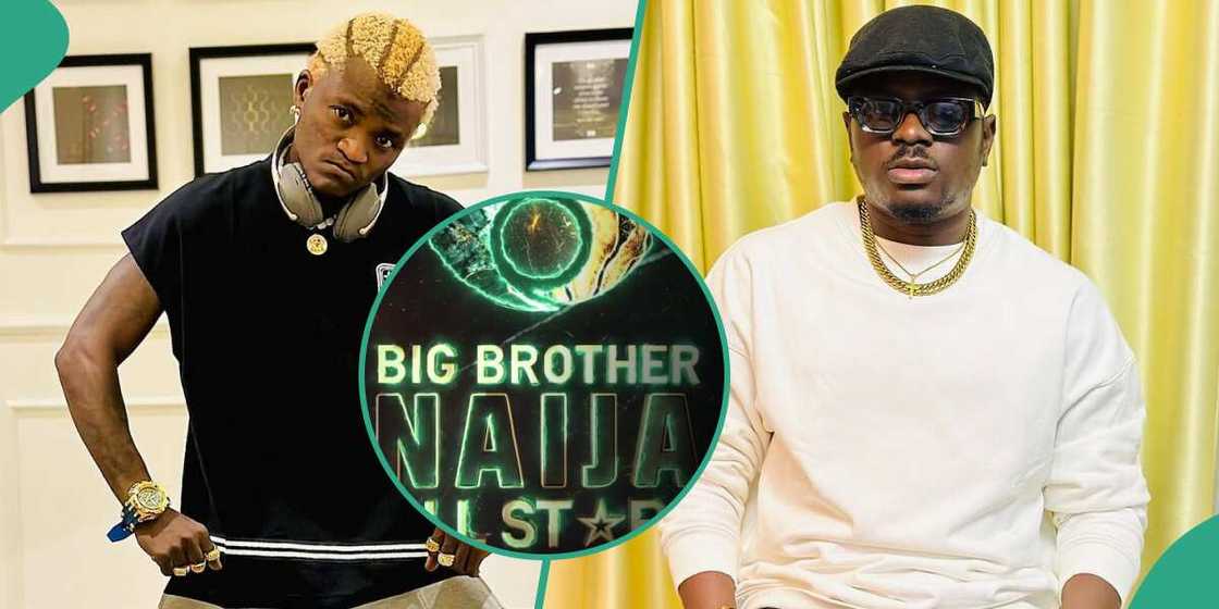 Kenny Blaq, Portable, BBNaija house. Kenny Blaq, Portable, BBNaija house.