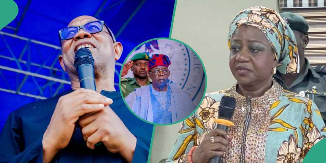 Peter Obi, Lauretta Onochie, Bola Tinubu Peter Obi, Lauretta Onochie, Bola Tinubu