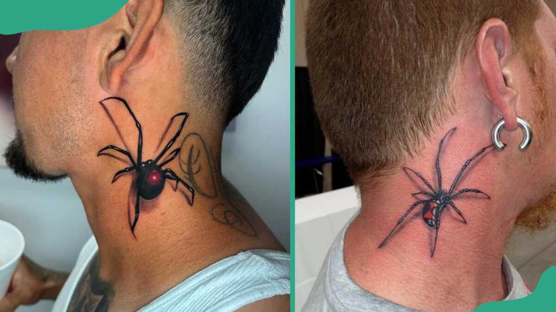 Spider tattoo on neck Spider tattoo on neck