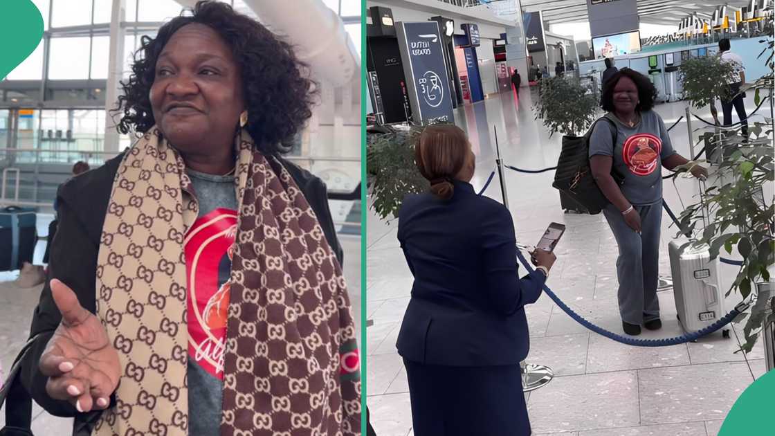 Mum overjoyed as she flies business class for the first time Mum overjoyed as she flies business class for the first time