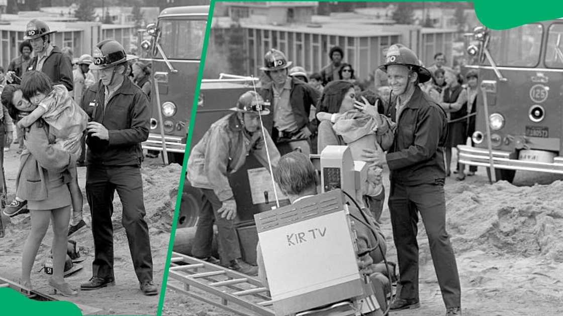 Mike Stoker in action during the filming of Emergency! Mike Stoker in action during the filming of Emergency!