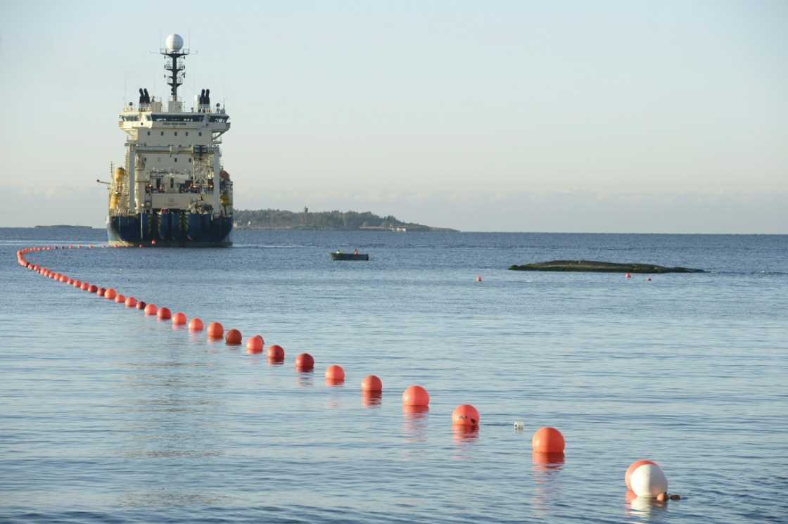 C-Lion1, a 1,172-kilometre (730-mile) fibre-optic cable, has carried communications between Helsinki and Germany's Rostock since 2016 C-Lion1, a 1,172-kilometre (730-mile) fibre-optic cable, has carried communications between Helsinki and Germany's Rostock since 2016