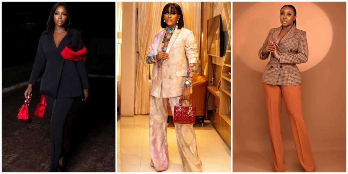 Some Nigerian celebrities in suits