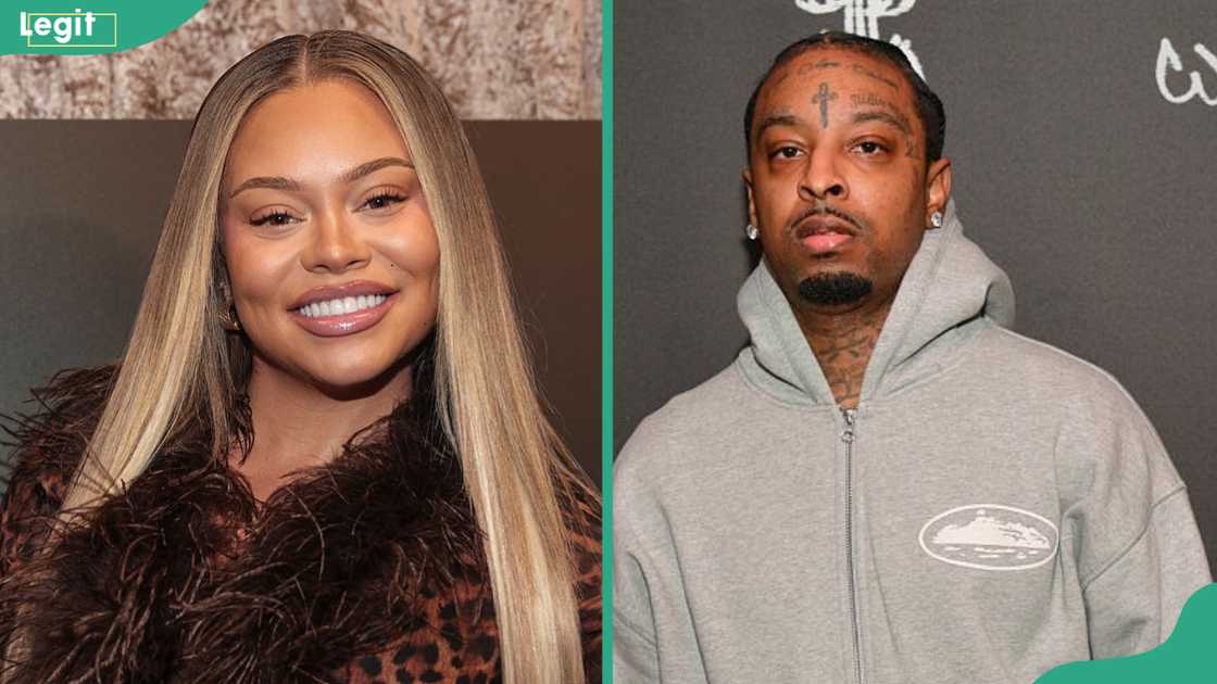 Latto and 21 Savage appear in different photos Latto and 21 Savage appear in different photos