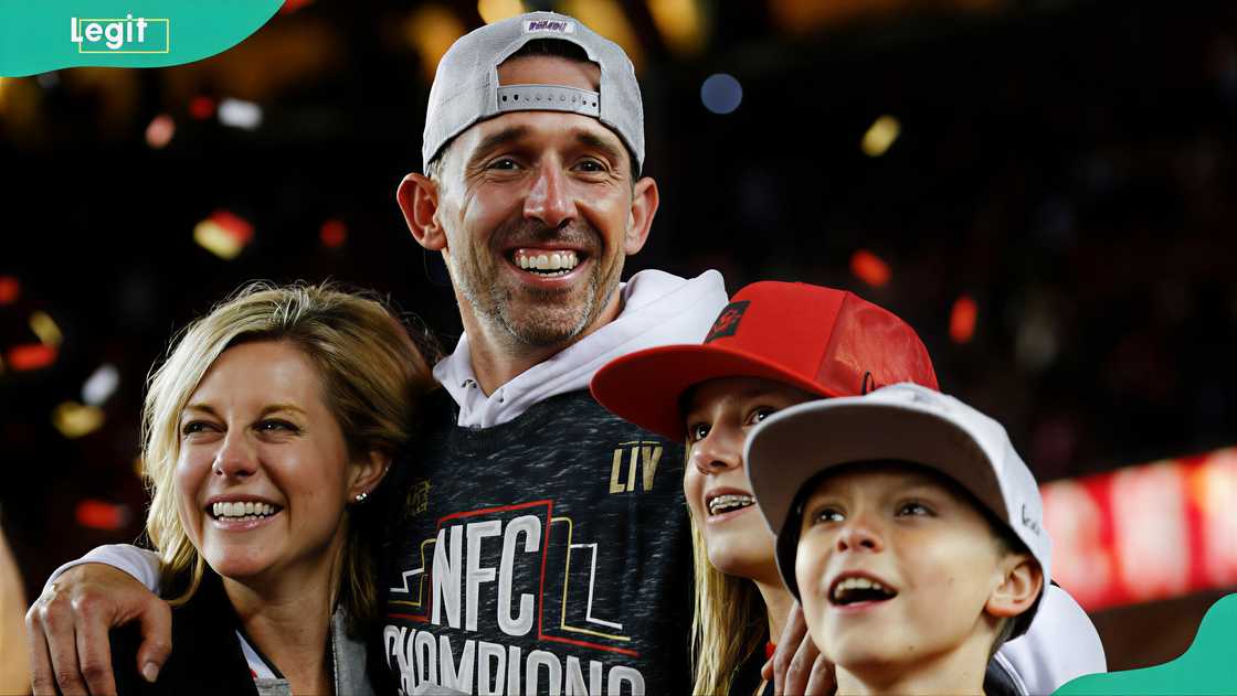 Kyle Shanahan with his family at Levi's Stadium Kyle Shanahan with his family at Levi's Stadium