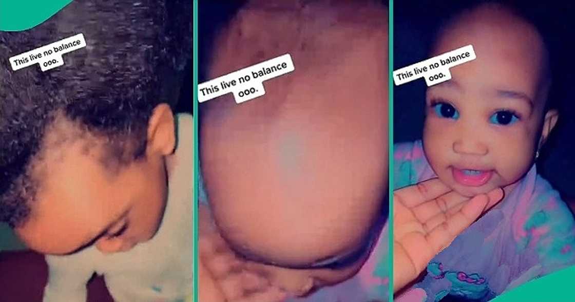 Mum shows off contrast between daughters' hair Mum shows off contrast between daughters' hair