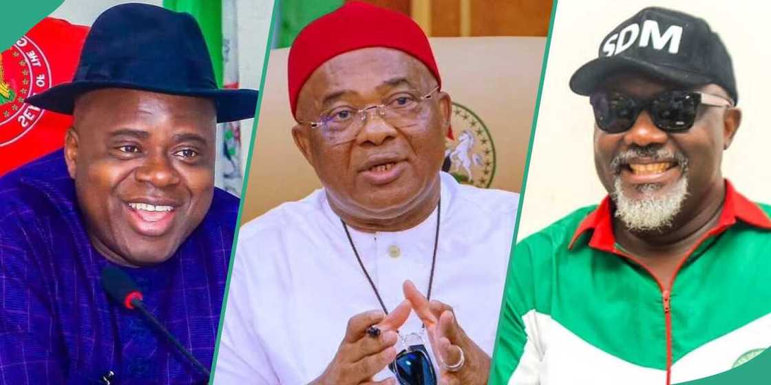 Bayelsa, Imo, Kogi governorship elections/Douye Diri/Hope Uzodimma/Dino Melaye Bayelsa, Imo, Kogi governorship elections/Douye Diri/Hope Uzodimma/Dino Melaye