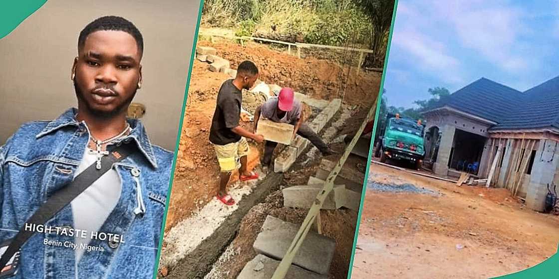 Nigerian man shows off his uncompleted house Nigerian man shows off his uncompleted house