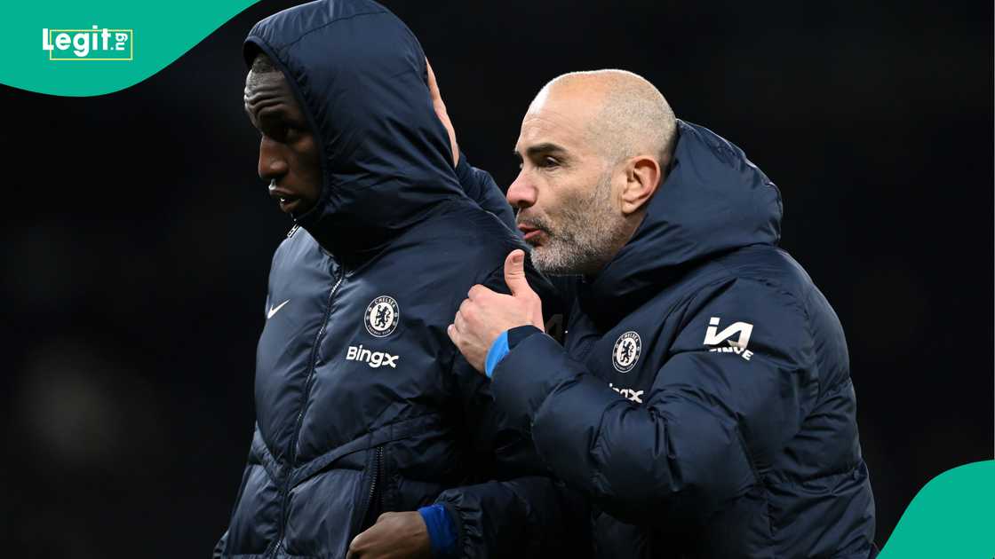 Nicolas Jackson, Enzo Maresca, Chelsea, Tottenham Hotspur Stadium, Tottenham, London, England, Premier League. Nicolas Jackson, Enzo Maresca, Chelsea, Tottenham Hotspur Stadium, Tottenham, London, England, Premier League.