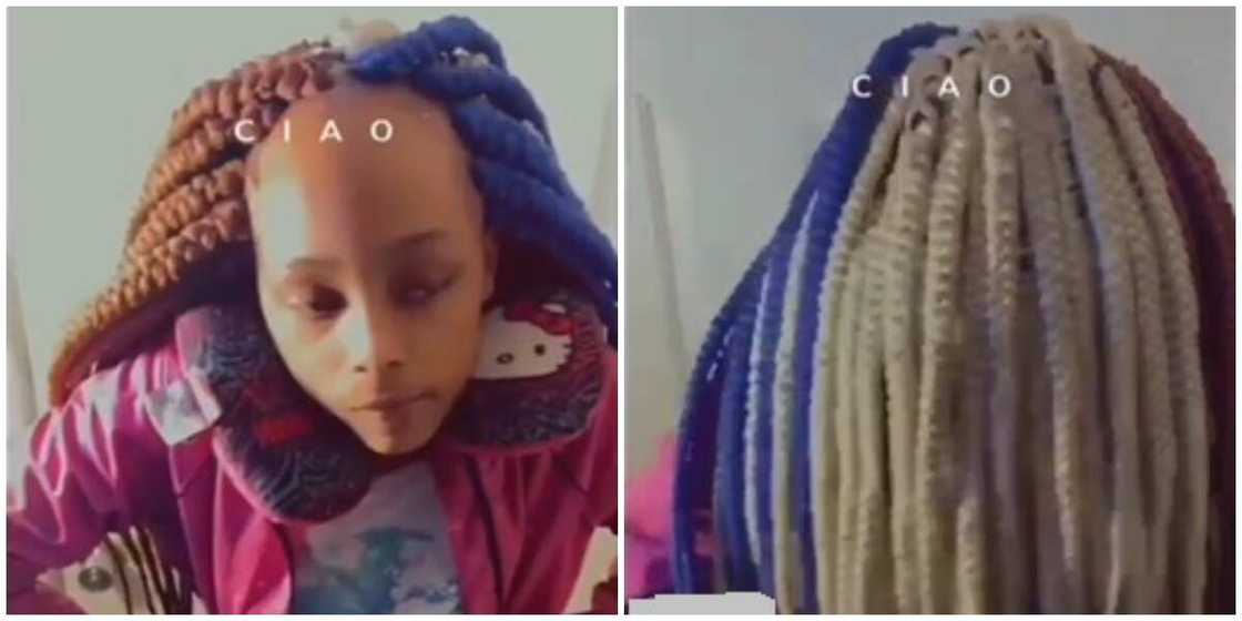 Photos of a lady with braids. Photos of a lady with braids.