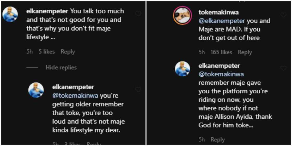 Toke Makinwa replies troll on her Instagram page Toke Makinwa replies troll on her Instagram page