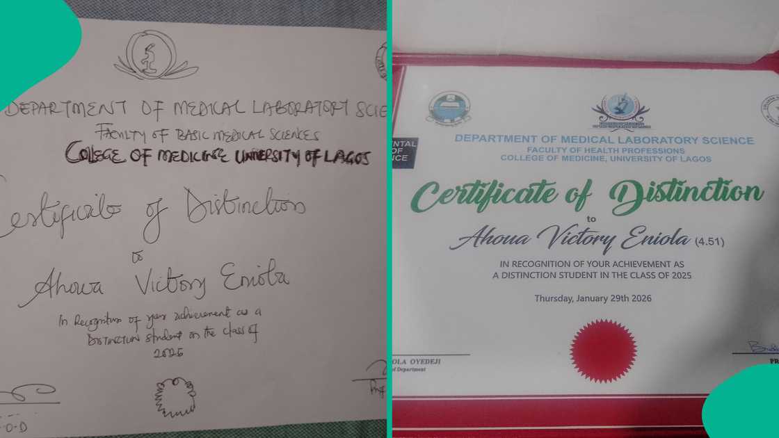 UNILAG graduate who dressed like a distinction student for Hallelujah Challenge unexpectedly finishes with first class degree