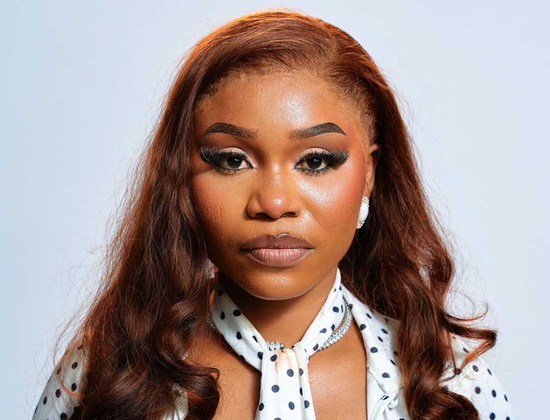 Flora poses for a BBNaija promo portrait Flora poses for a BBNaija promo portrait