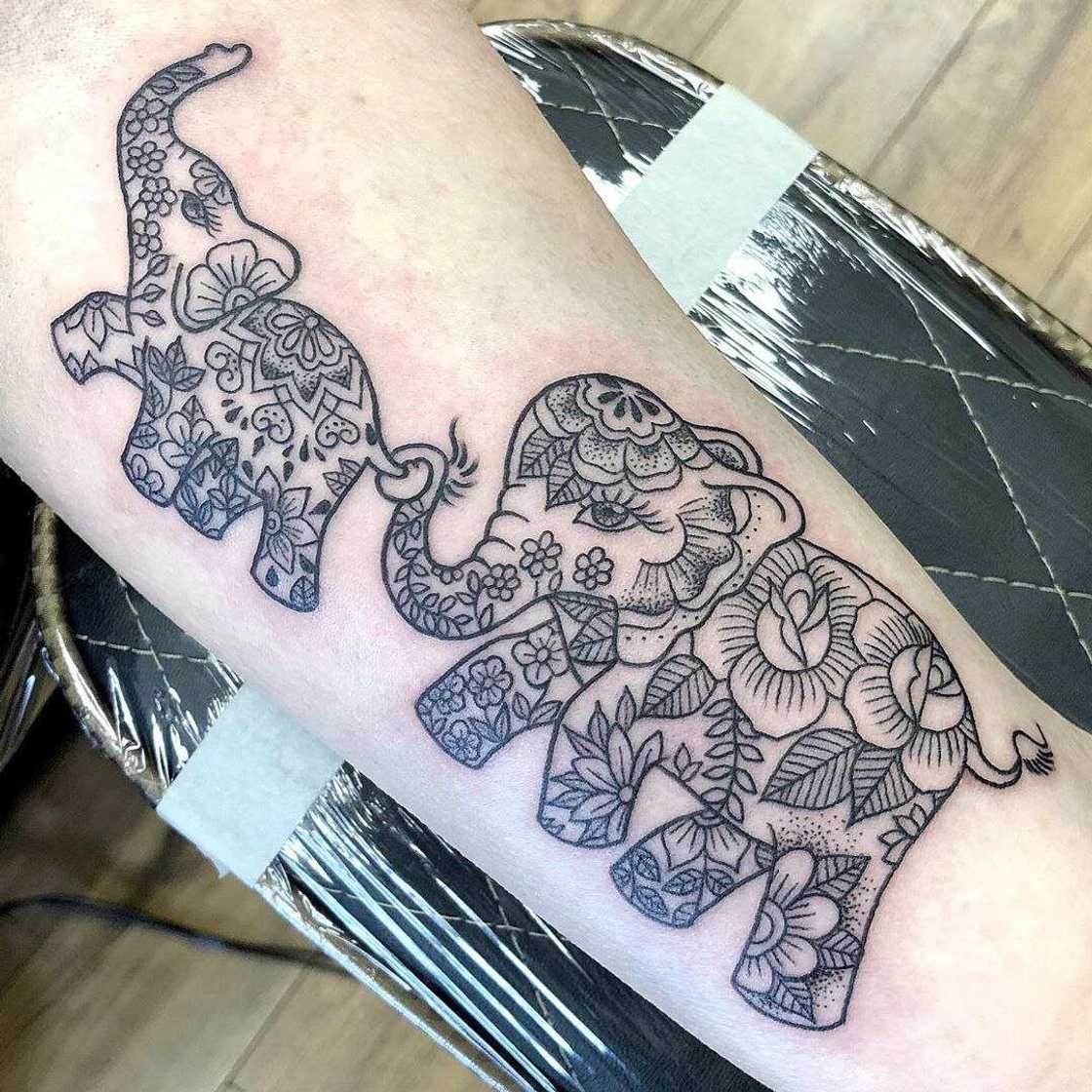 Baby elephant tattoo