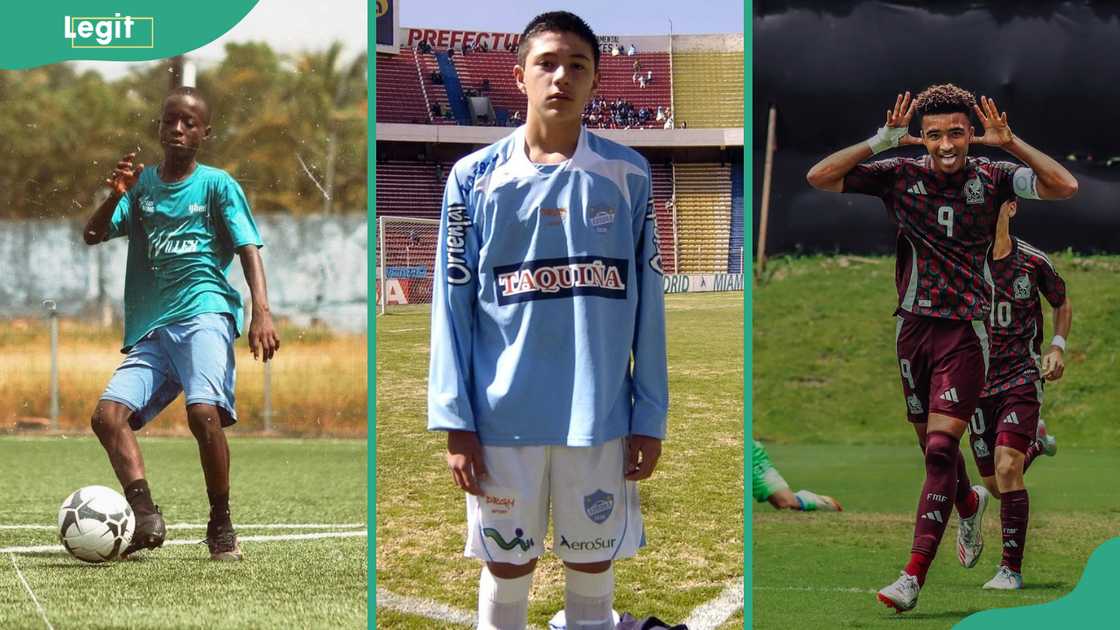 Youngest soccer players ever: Eric Godpower Marshall, Mauricio Baldivieso, and Da'vian Kimbrough Youngest soccer players ever: Eric Godpower Marshall, Mauricio Baldivieso, and Da'vian Kimbrough