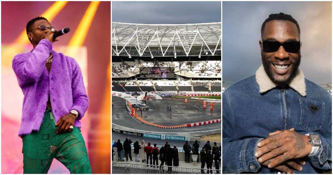 Photos of Wizkid, Burna boy and London stadium Photos of Wizkid, Burna boy and London stadium