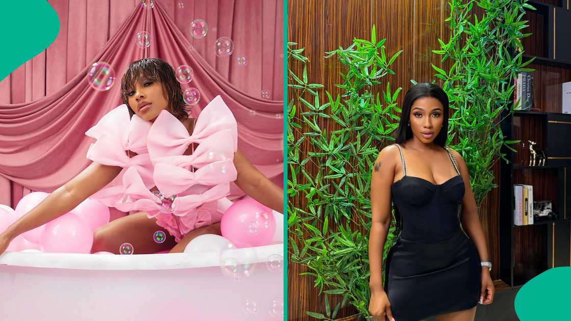 Mercy Eke's man surprises her. Mercy Eke's man surprises her.