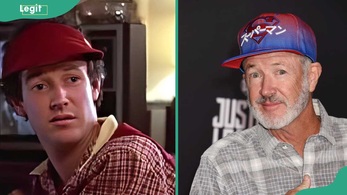 Marc McClure as Dave McFly (L). McClure arrives at the Dolby Theatre (R)