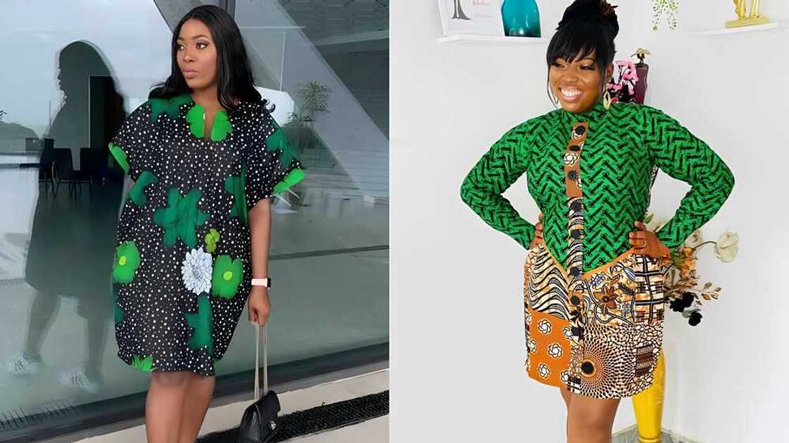 Simple Ankara shirt dresses