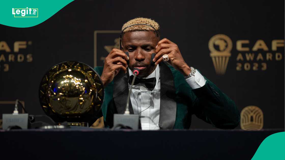 Victor Osimhen, Super Eagles, Nigeria, CAF Awards, Marrakech, Morocco. Victor Osimhen, Super Eagles, Nigeria, CAF Awards, Marrakech, Morocco.