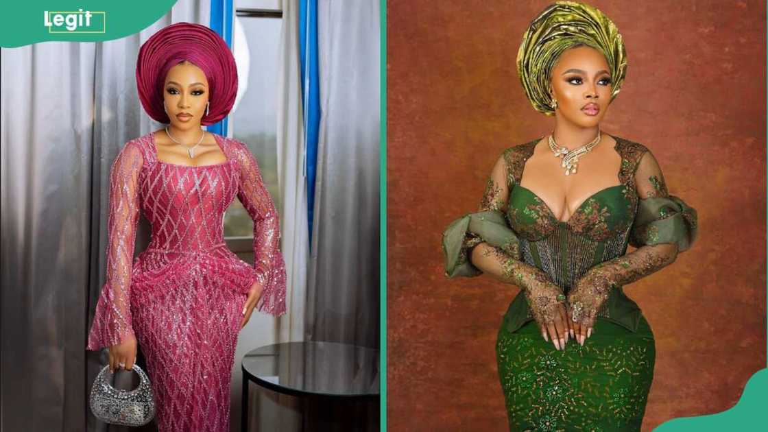 Women in sequence gown styles for Asoebi Women in sequence gown styles for Asoebi