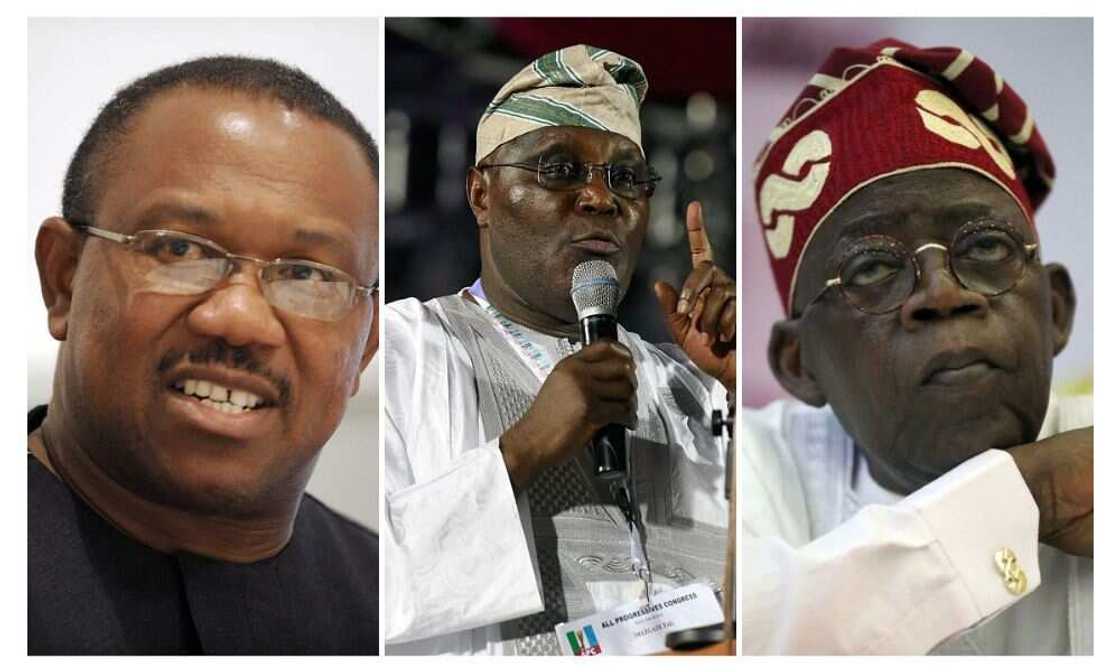 Peter Obi, Bola Tinubu, Atiku Abubakar