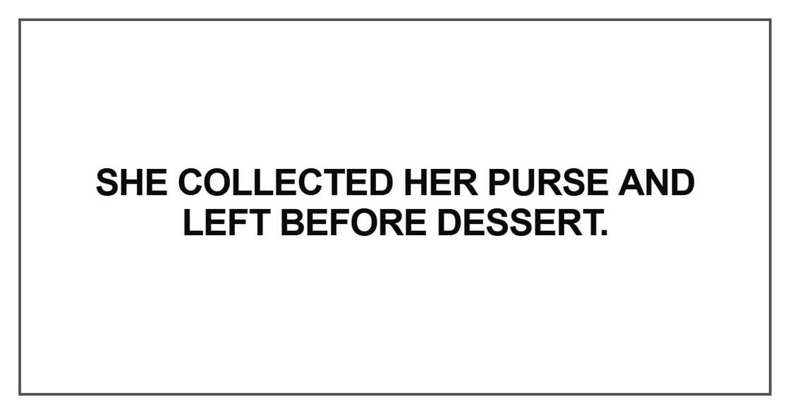 She collected her purse